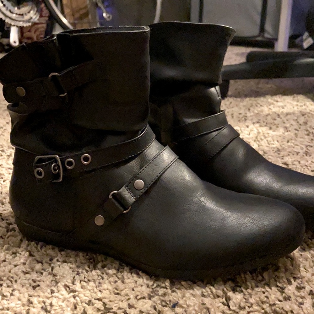 Black Strappy Boots